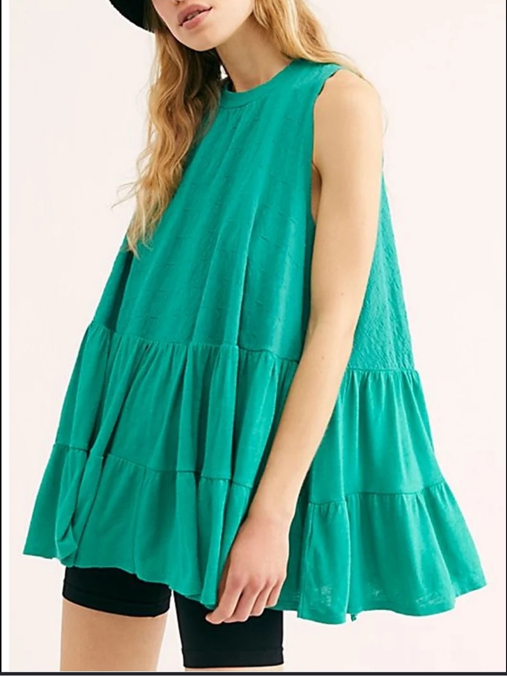 NWOT Free People Right On Time Tunic - Green